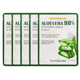알로에베라 98% 수딩 마스크팩 22ml 5개 프럼네이처